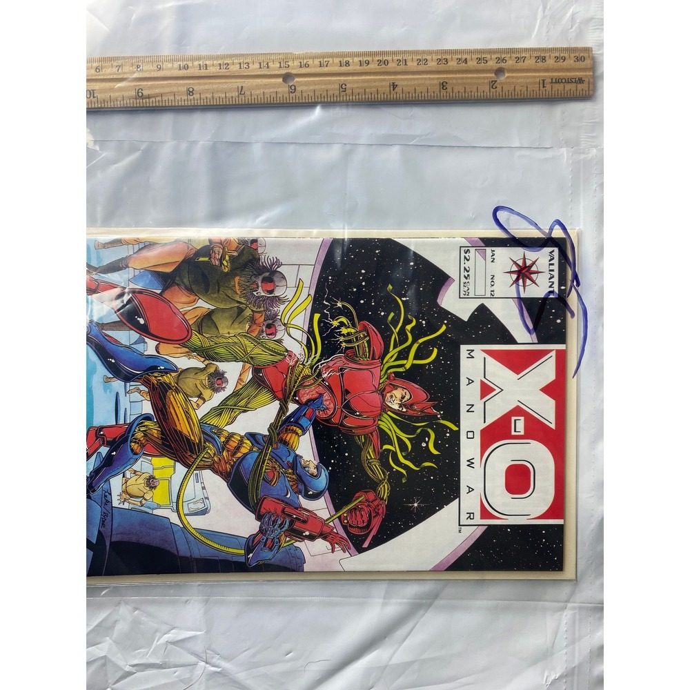 X-O Manowar 12 Valiant Comic Book January‎ 1993 Original Cover Art Style